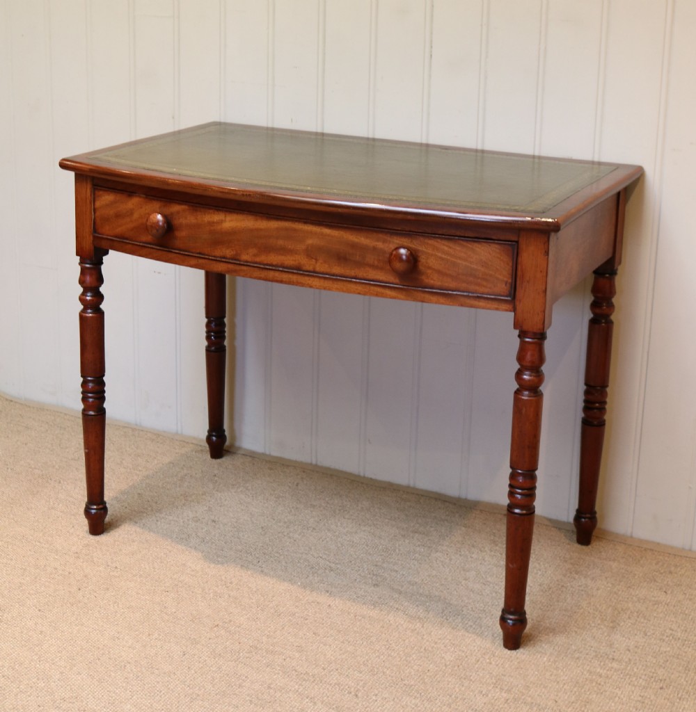 Mahogany Bow Front Desk View III