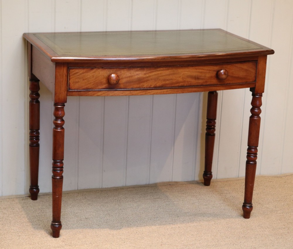 Mahogany Bow Front Desk View VI