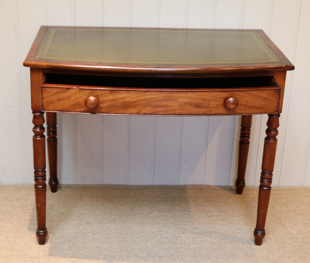 Mahogany Bow Front Desk View VII