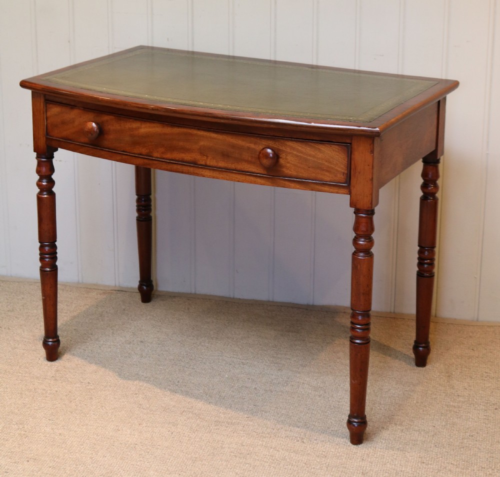 Mahogany Bow Front Desk View VIII
