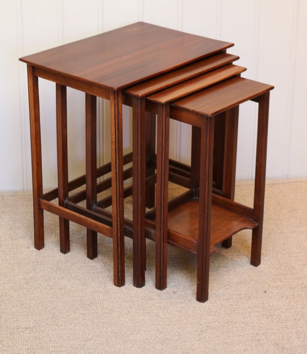Mahogany Nest Of Four Tables View V
