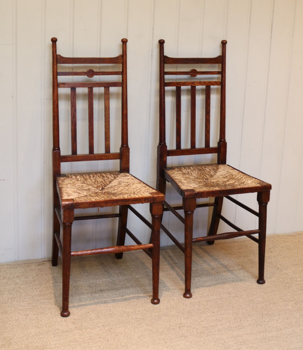 Pair Of Oak Arts And Crafts Chairs View III