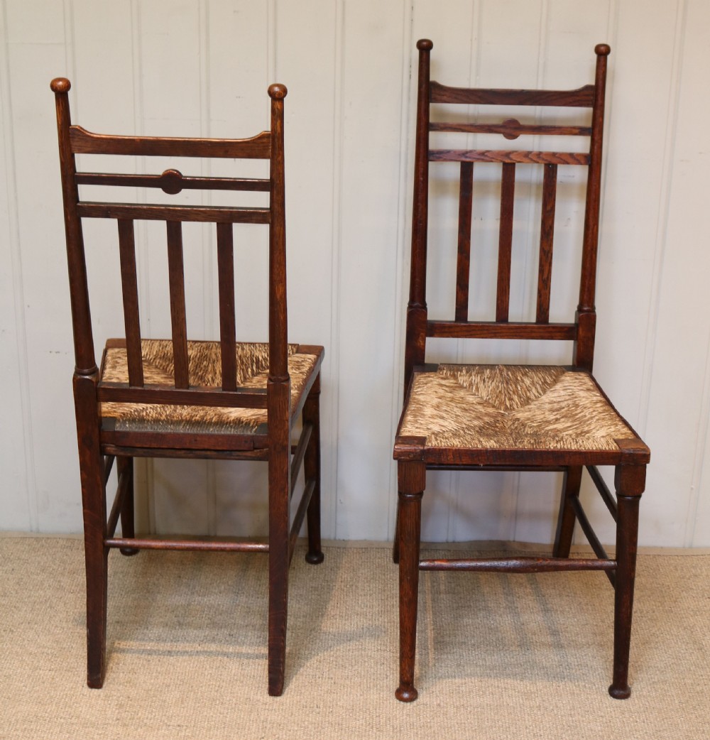Pair Of Oak Arts And Crafts Chairs View VI