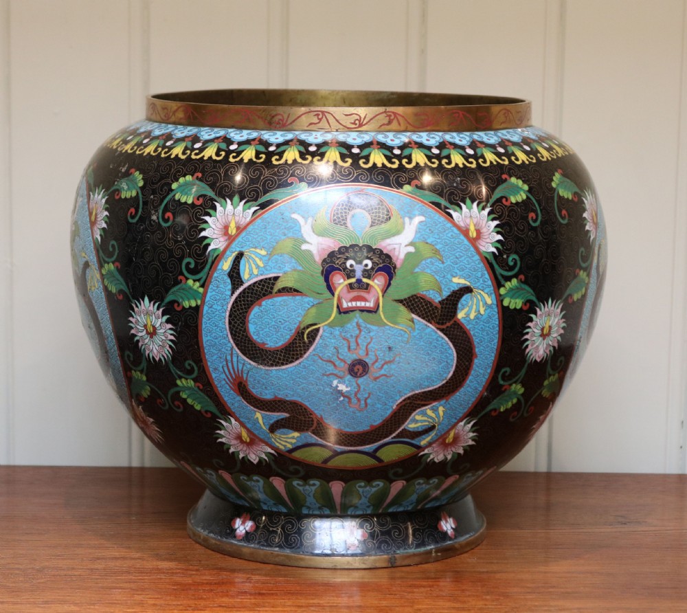 Late 19th Century Chinese Cloisonne Jardiniere