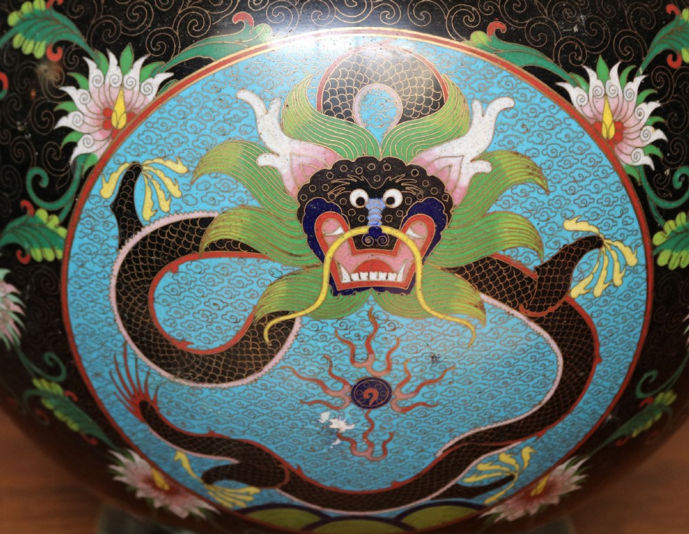 Late 19th Century Chinese Cloisonne Jardiniere View III