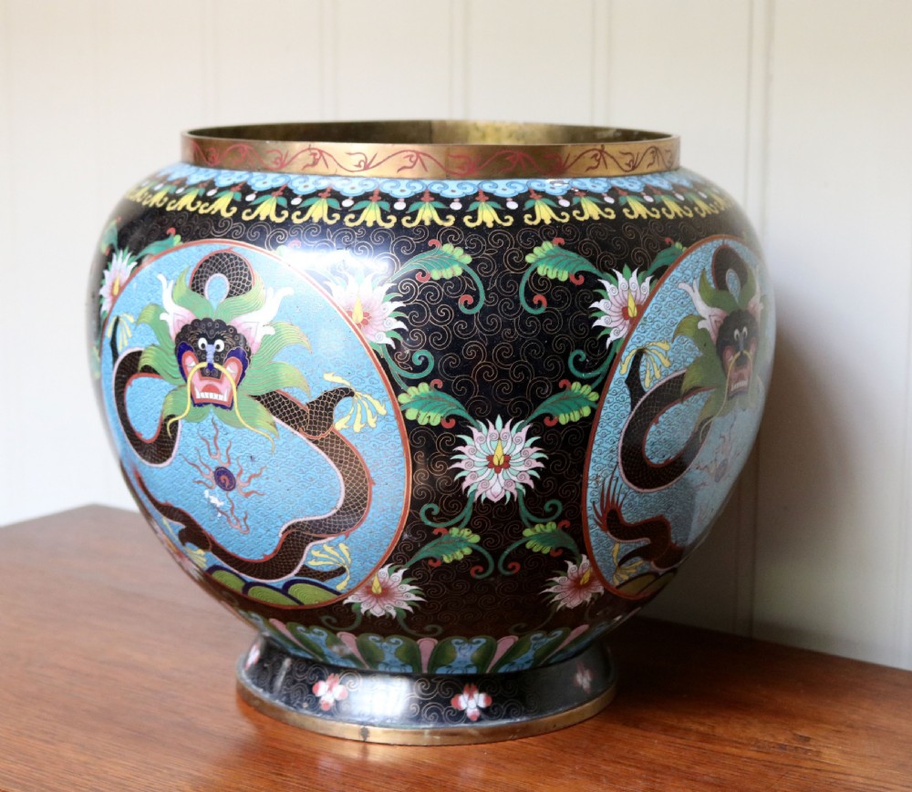 Late 19th Century Chinese Cloisonne Jardiniere View IV
