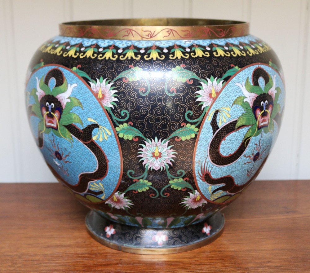 Late 19th Century Chinese Cloisonne Jardiniere View V