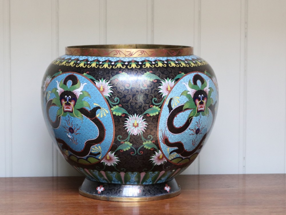 Late 19th Century Chinese Cloisonne Jardiniere View VI