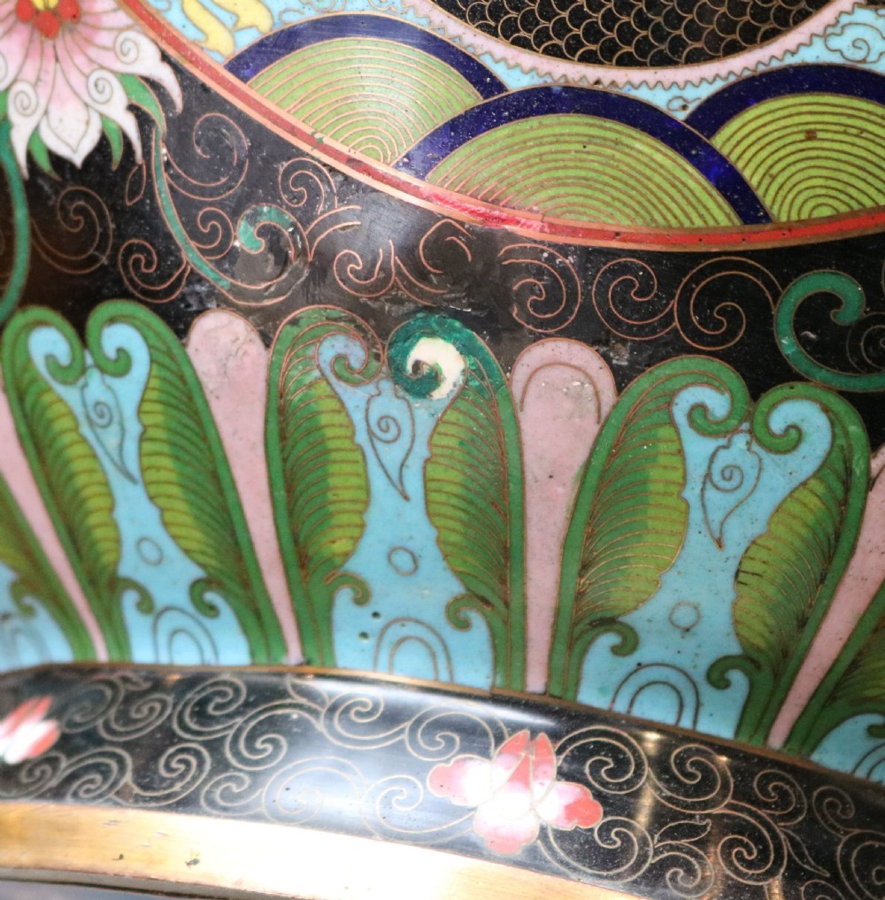 Late 19th Century Chinese Cloisonne Jardiniere View X
