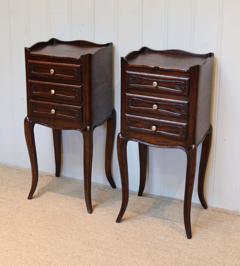 Pair Of French Oak Bedside Cabinets View II
