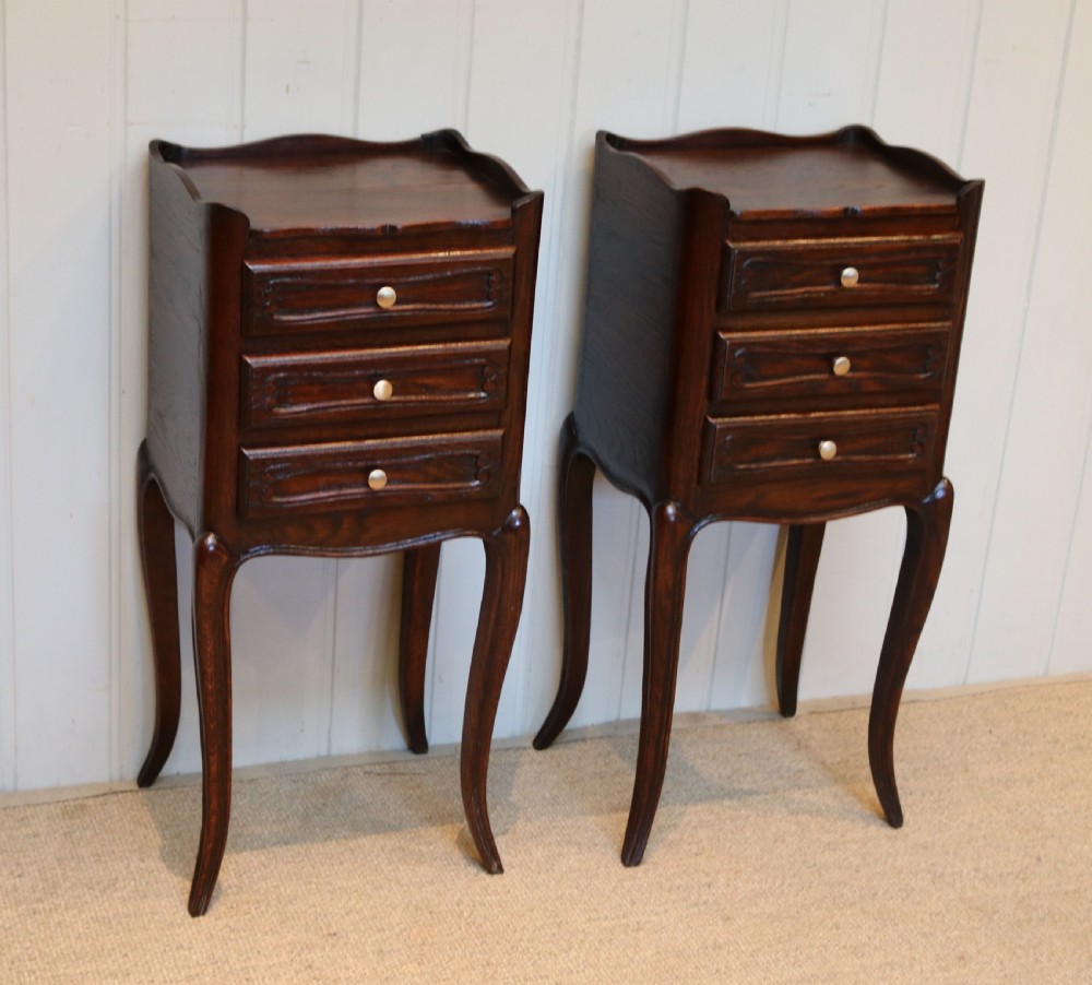 Pair Of French Oak Bedside Cabinets View III