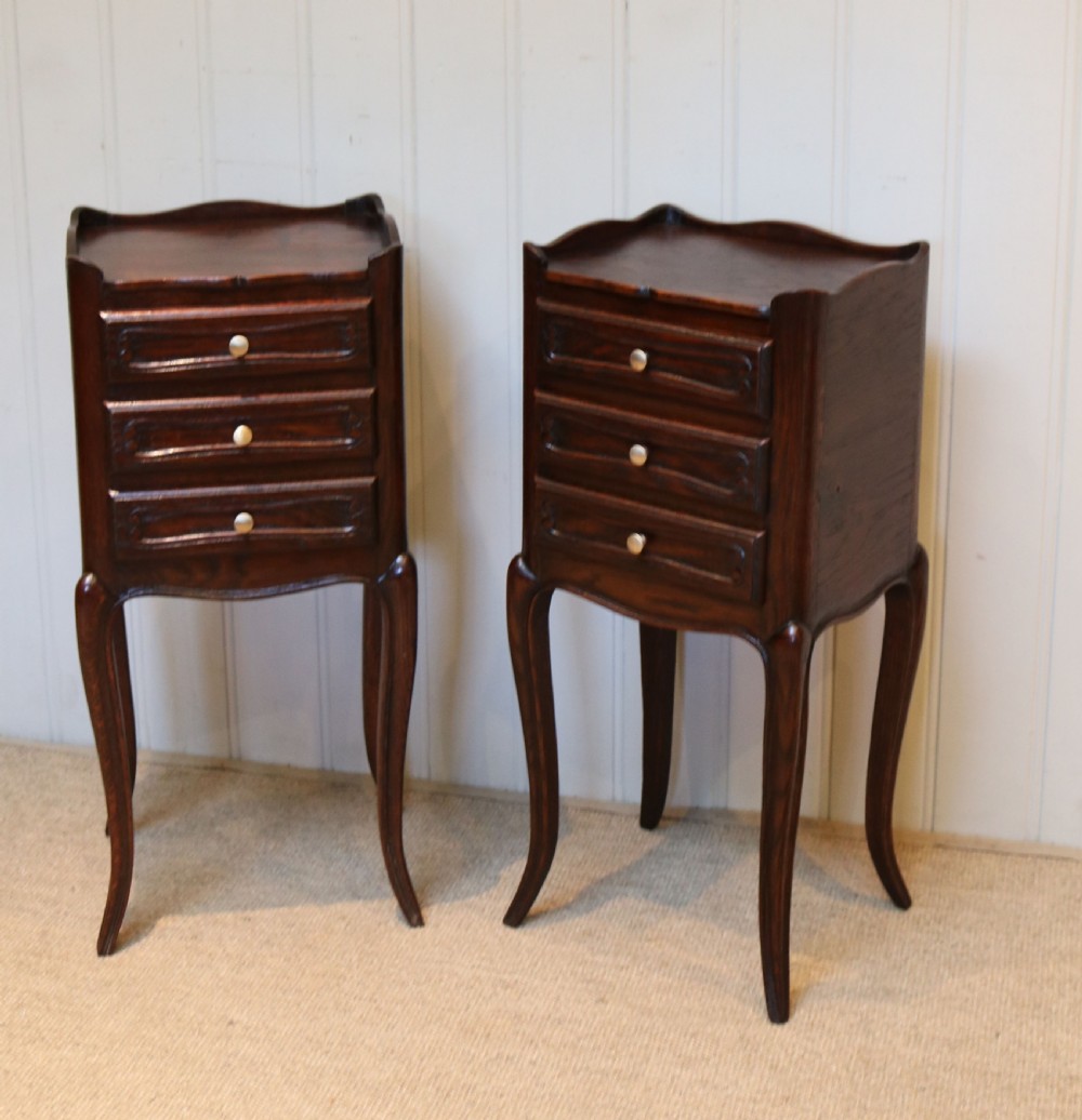 Pair Of French Oak Bedside Cabinets View VI