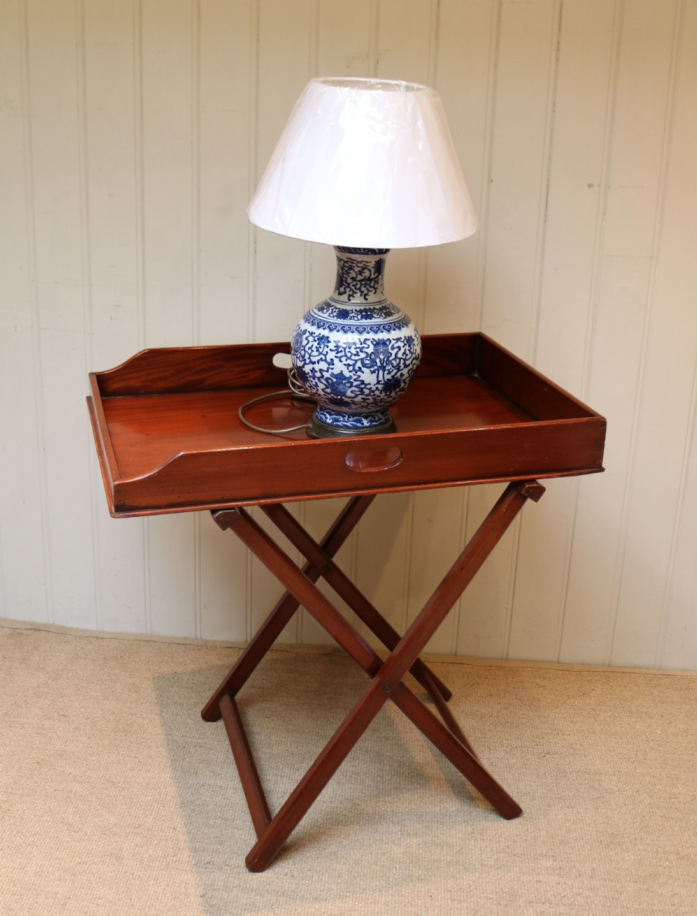 Late 19th Century Mahogany Butlers Tray On Stand View V