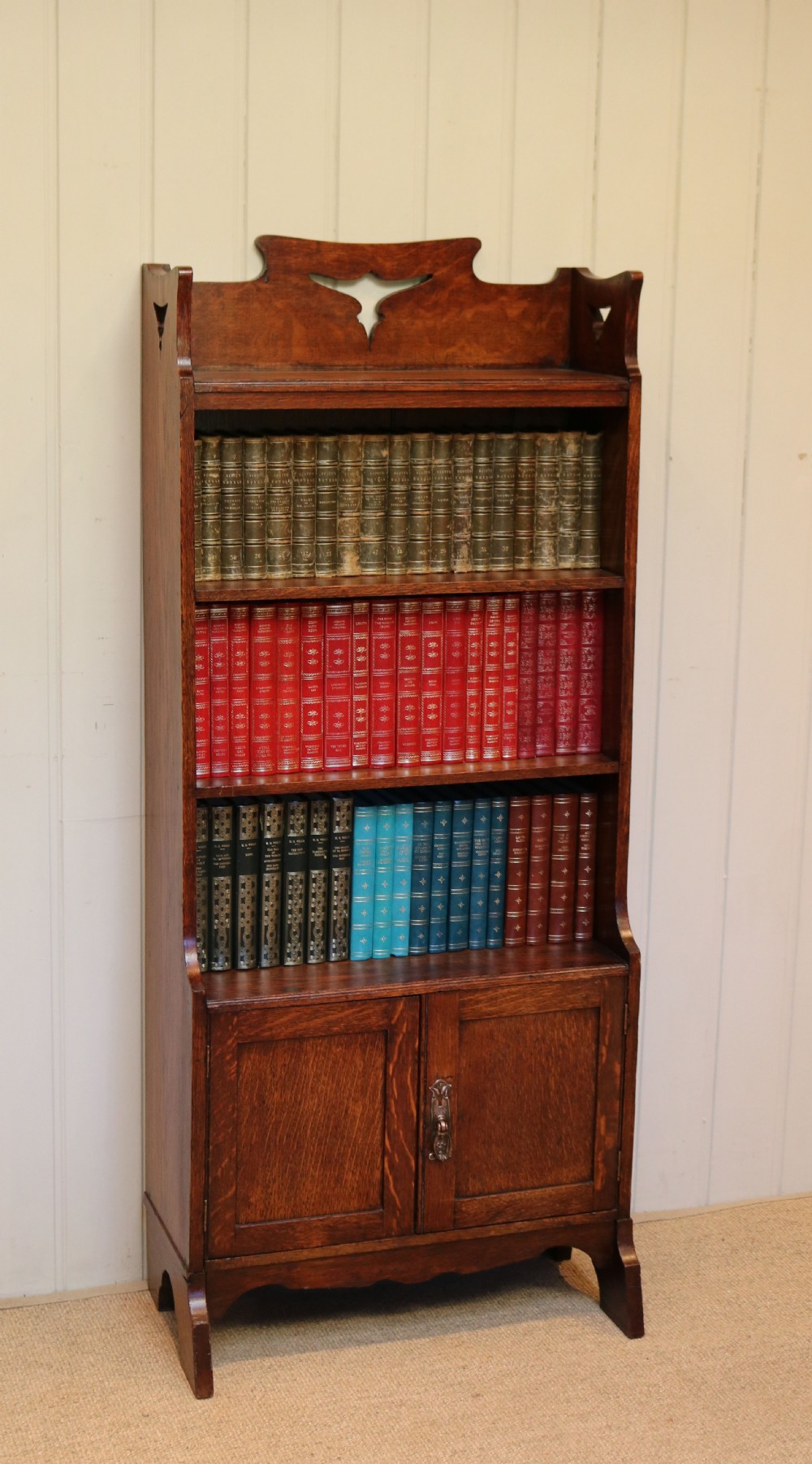 Oak Arts And Crafts Open Bookcase View II