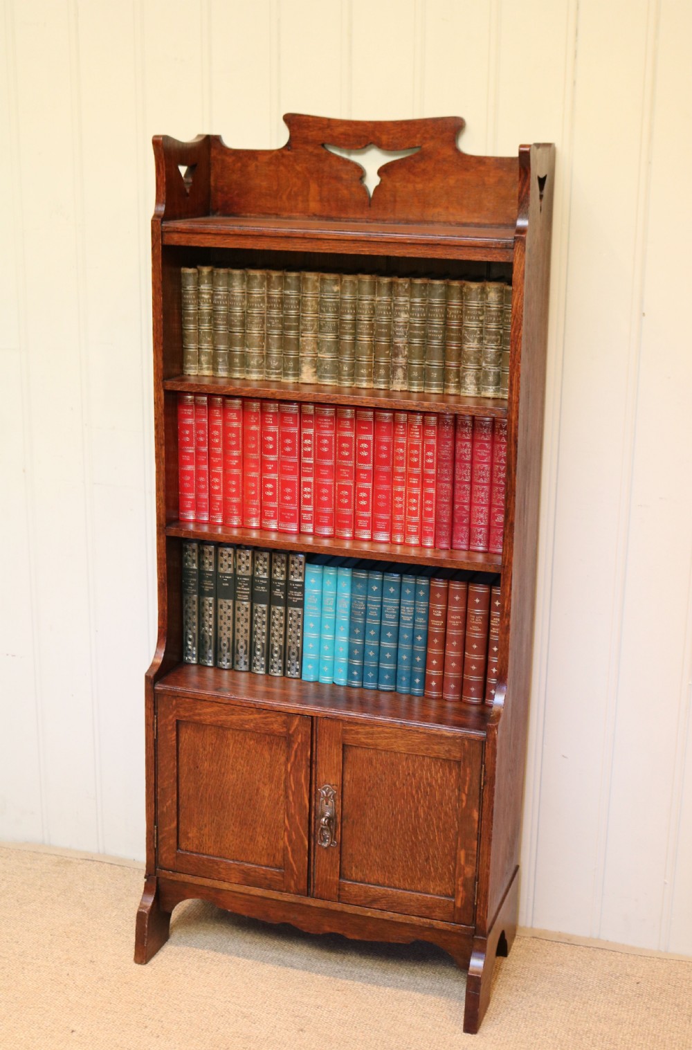 Oak Arts And Crafts Open Bookcase View III