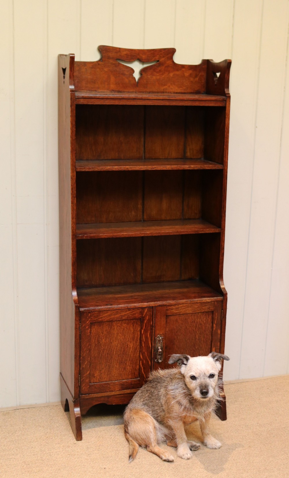 Oak Arts And Crafts Open Bookcase View VII