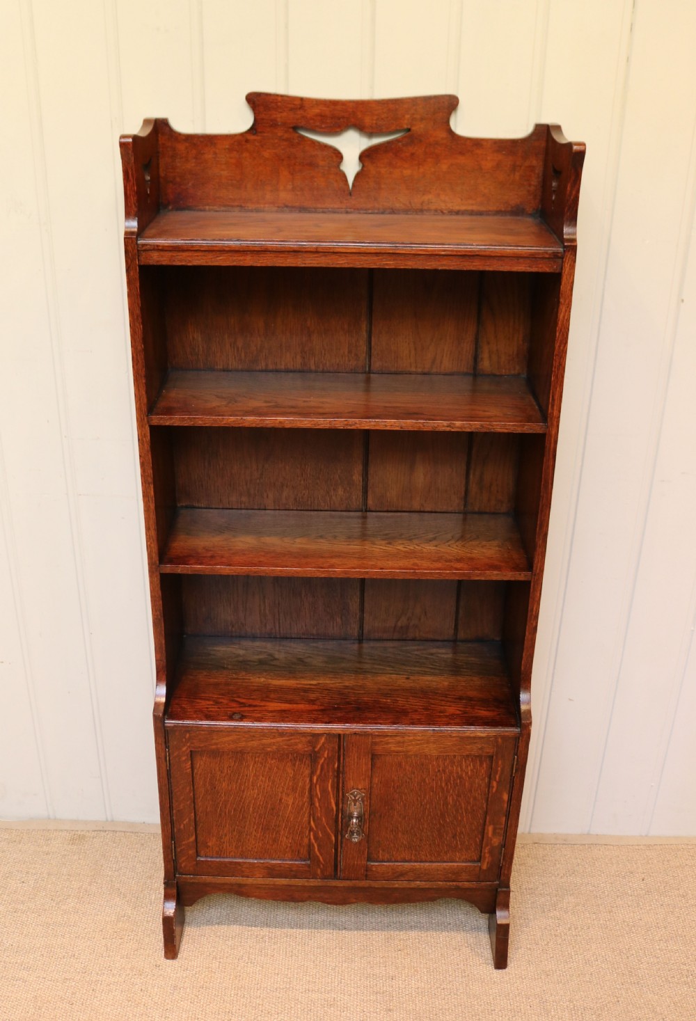 Oak Arts And Crafts Open Bookcase View VIII