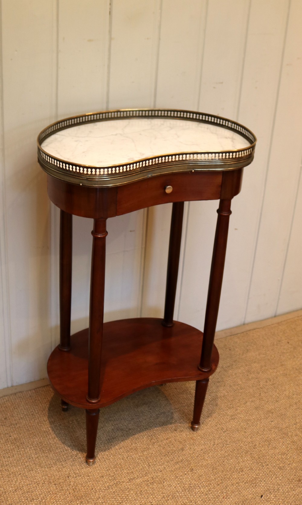Marble Top Kidney Shaped Table View III