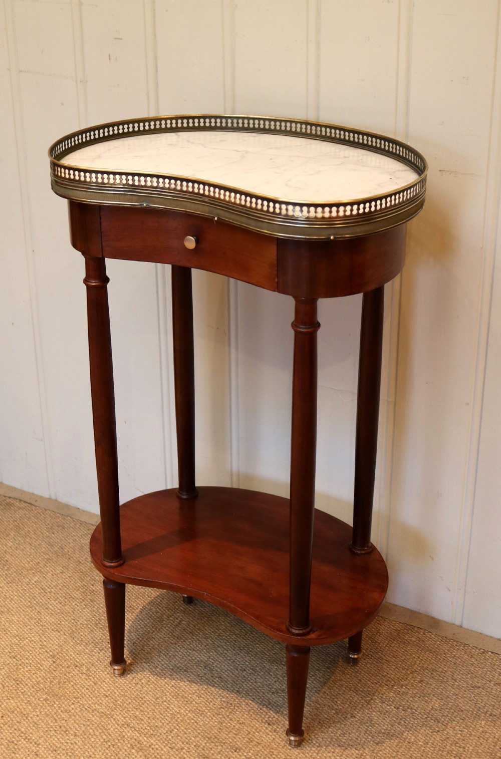 Marble Top Kidney Shaped Table View IV
