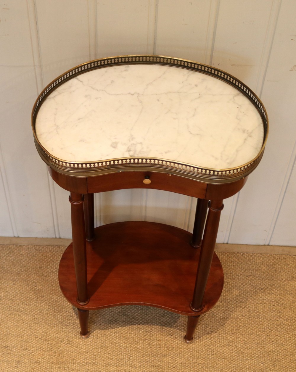 Marble Top Kidney Shaped Table View V