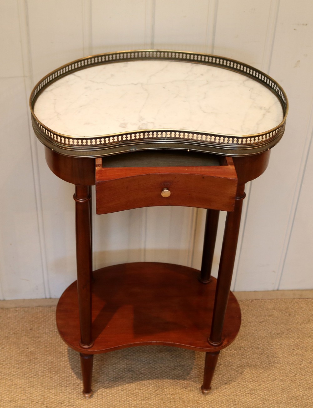 Marble Top Kidney Shaped Table View VI