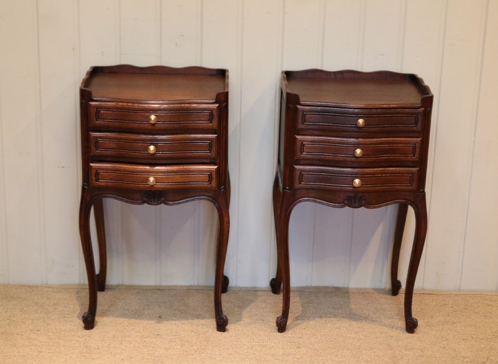 Pair Of French Oak Bedside Cabinets View III