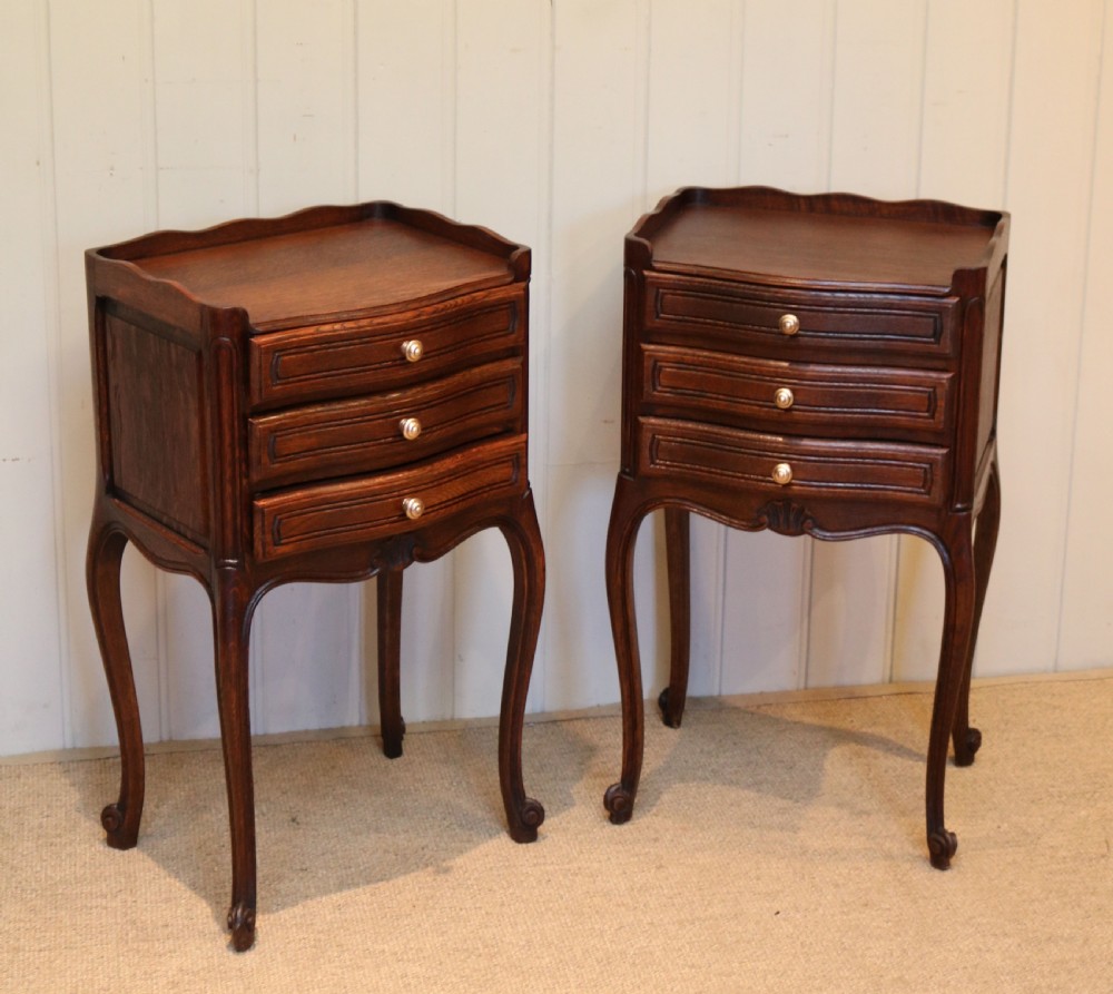 Pair Of French Oak Bedside Cabinets View VIII