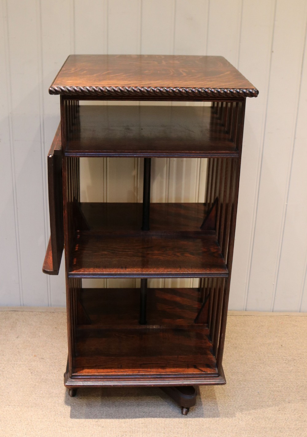 Edwardian Oak Revolving Bookcase View VII