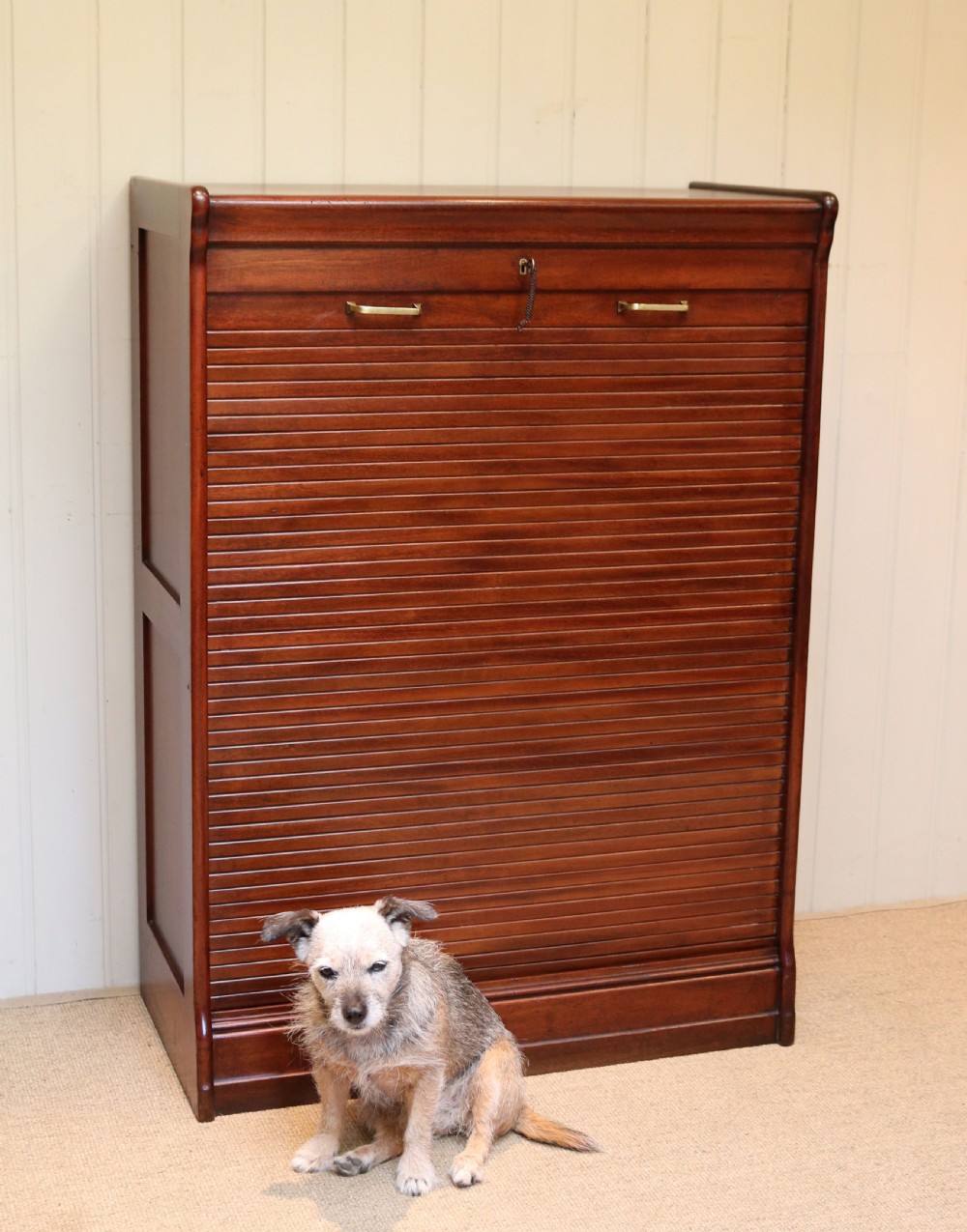 Mahogany Tambour Front Filing Cabinet View VI