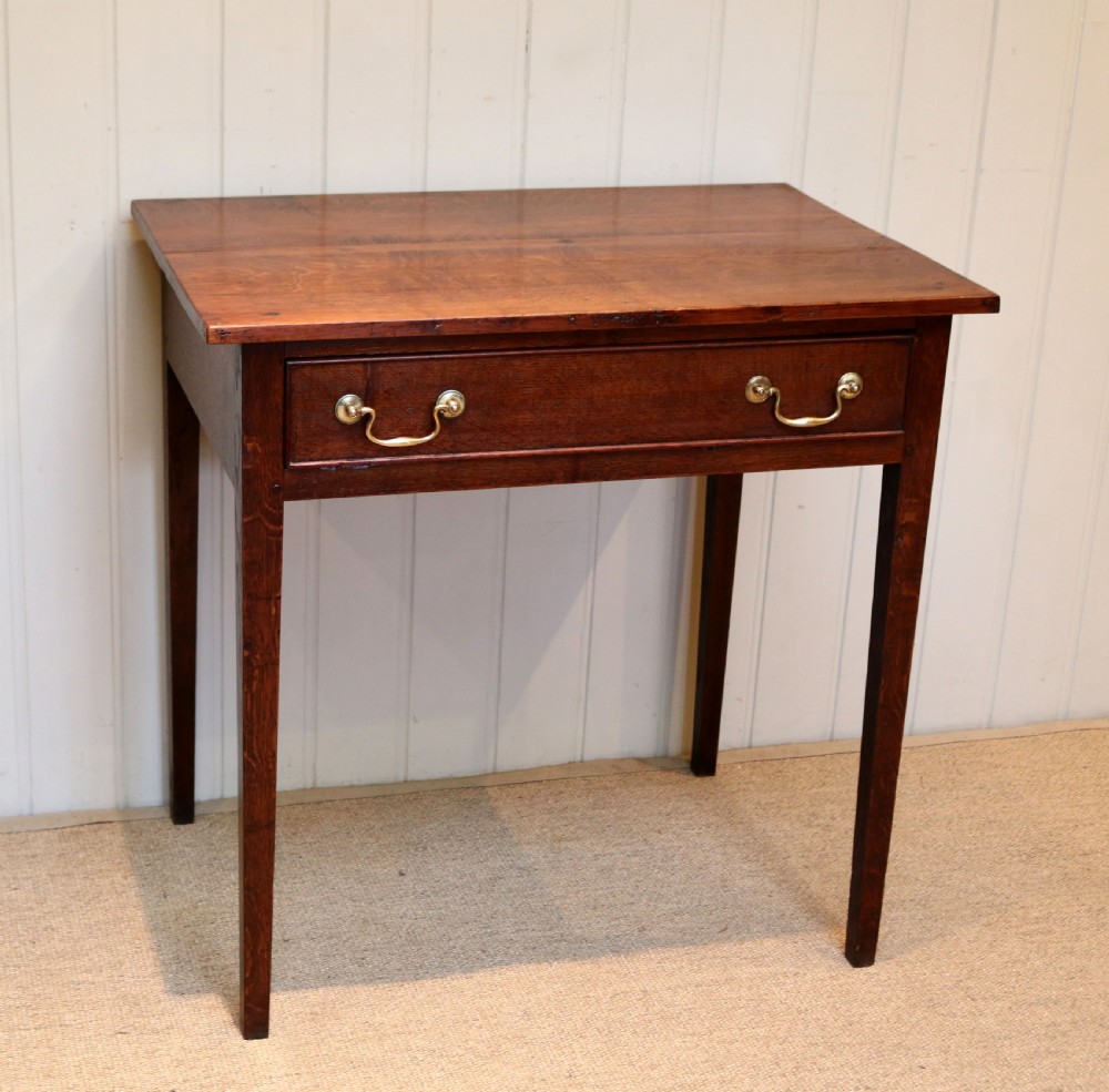 Solid Oak Side Table View II