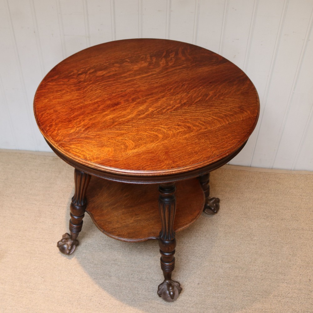 Circular Oak Table View VI