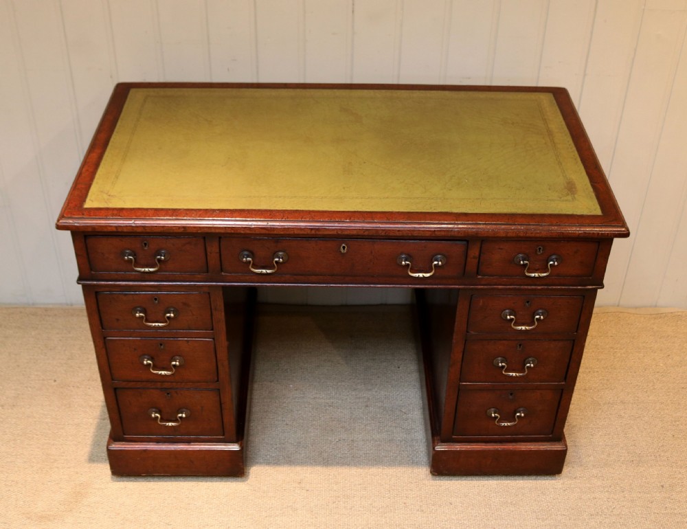 Victorian Oak Pedestal Desk View III