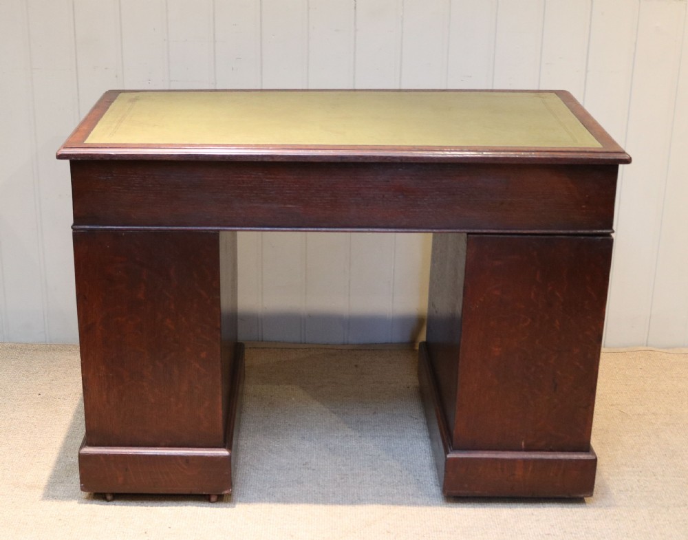 Victorian Oak Pedestal Desk View VII