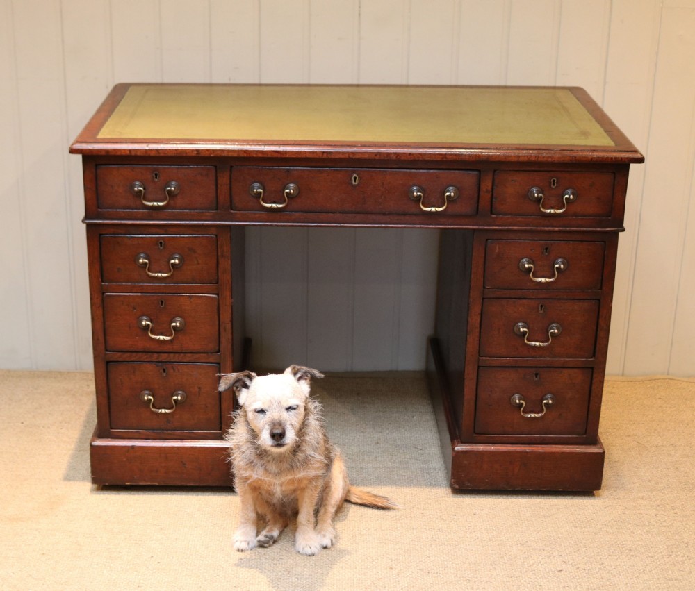 Victorian Oak Pedestal Desk View VIII