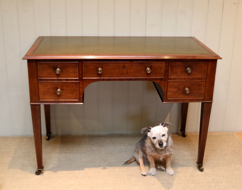 Mahogany Kneehole Writing Desk View II