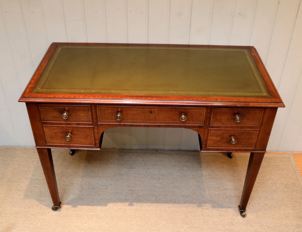 Mahogany Kneehole Writing Desk View III