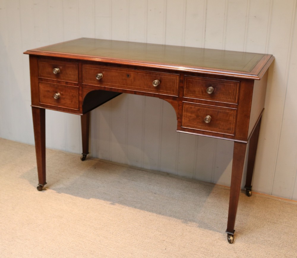 Mahogany Kneehole Writing Desk View IV