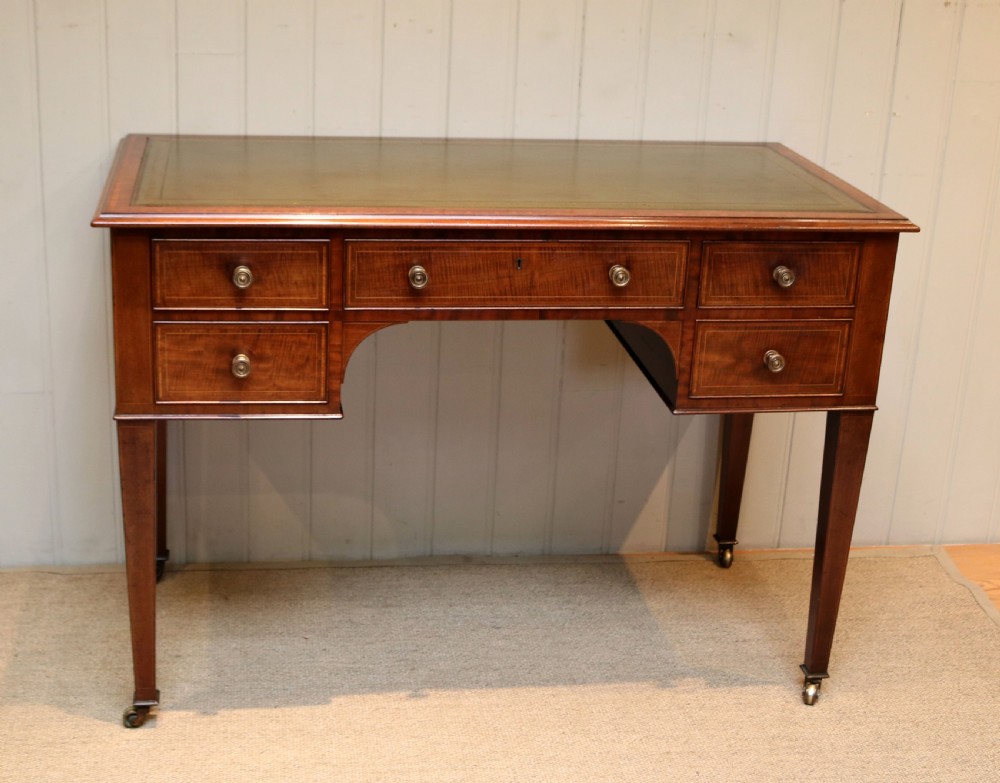 Mahogany Kneehole Writing Desk View VI