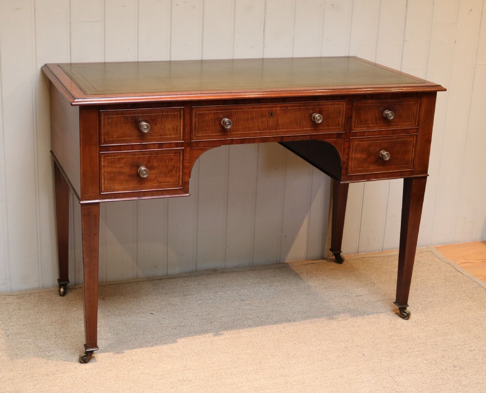 Mahogany Kneehole Writing Desk View VII
