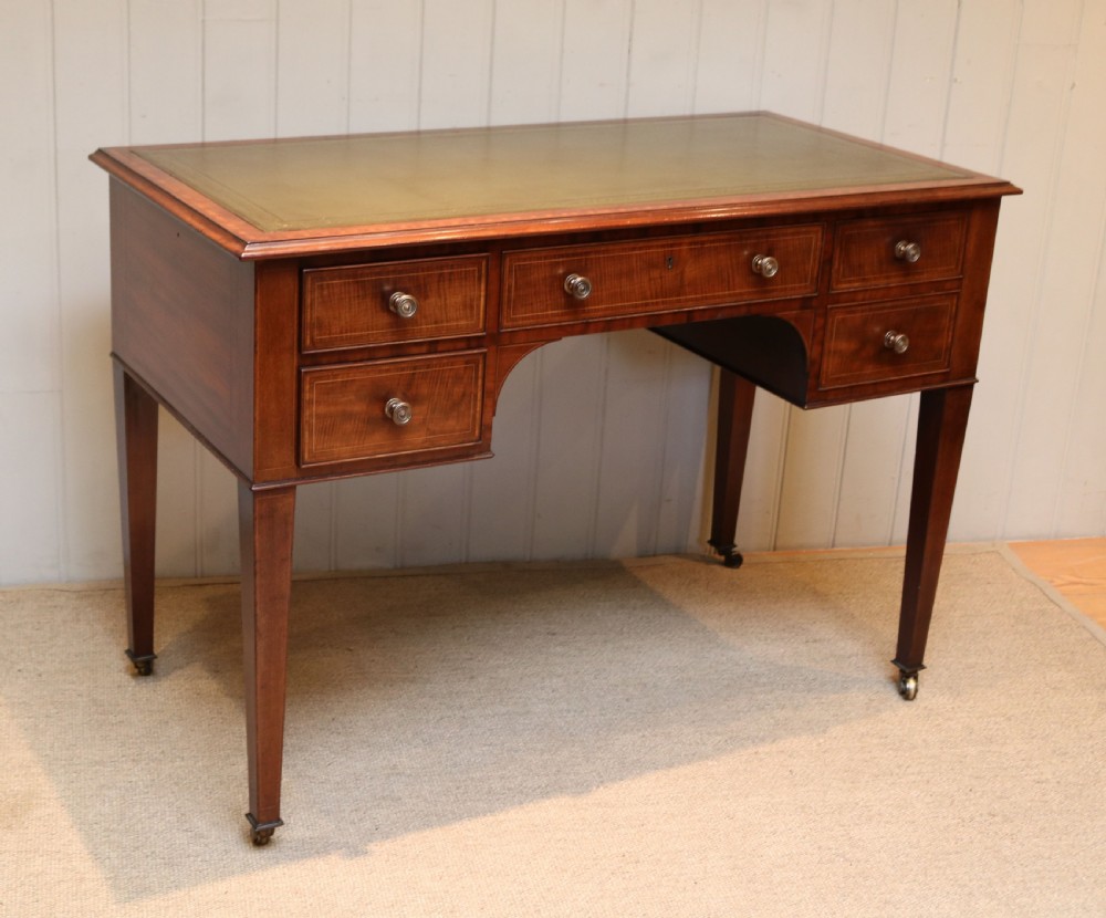 Mahogany Kneehole Writing Desk View VIII