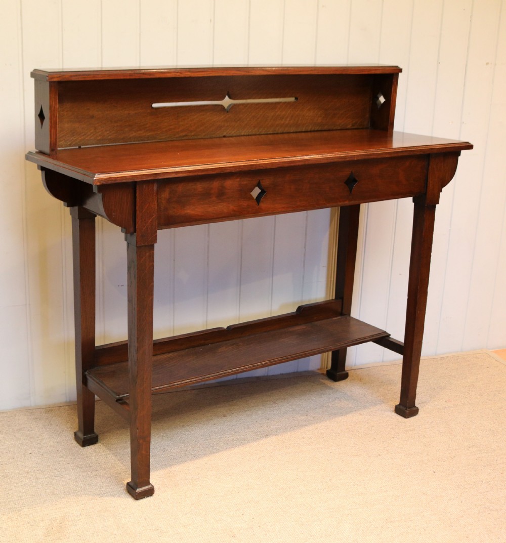 Solid Oak Arts And Crafts Hall Table View III