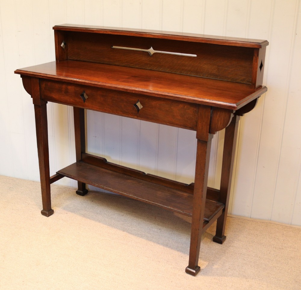 Solid Oak Arts And Crafts Hall Table View IV