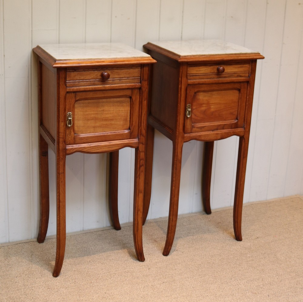 Pair Of French Oak Bedside Cabinets View III