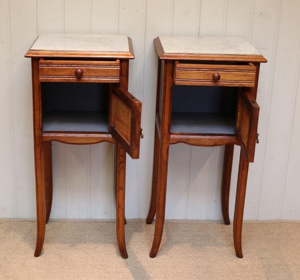 Pair Of French Oak Bedside Cabinets View V