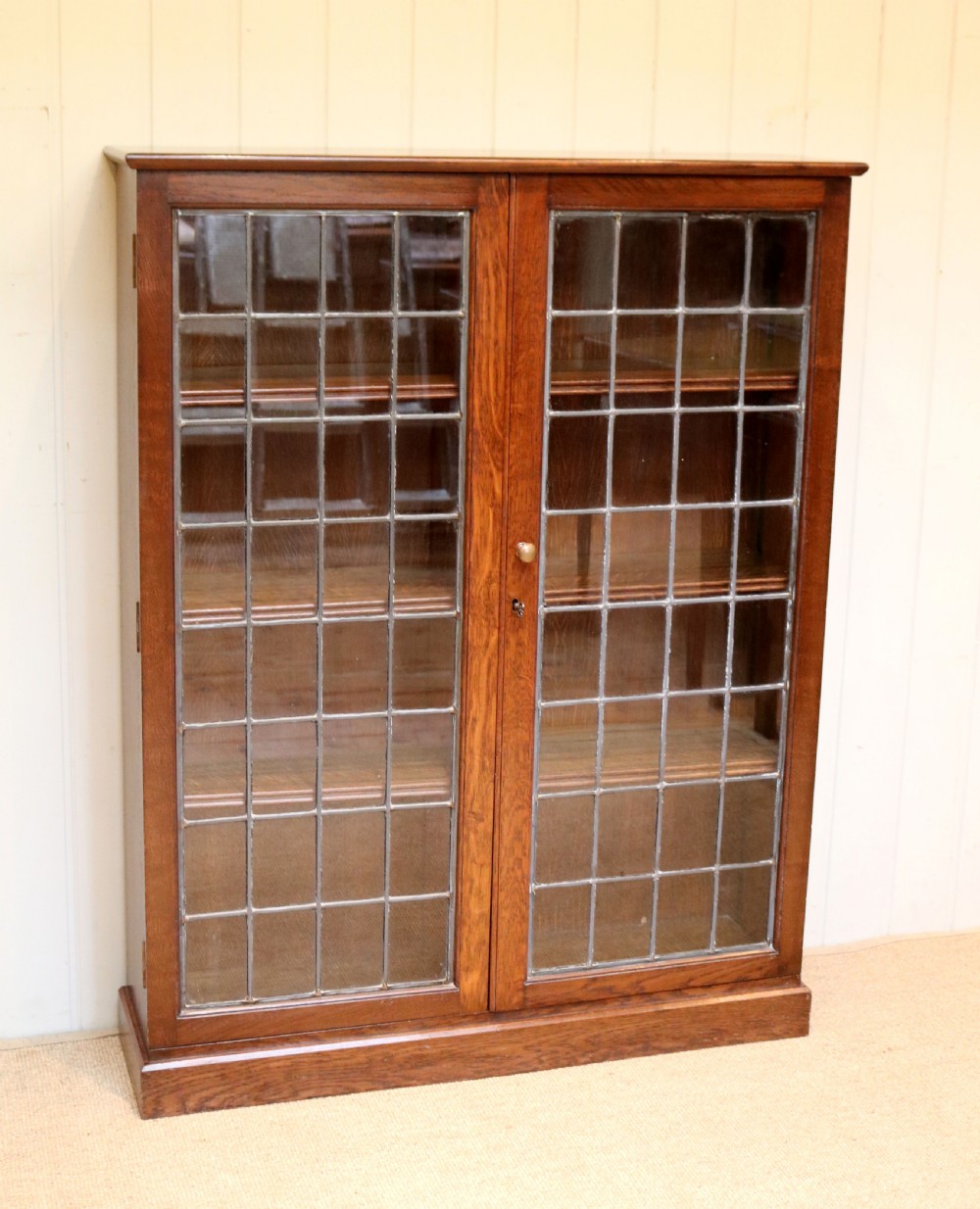 Oak Glazed Bookcase View II