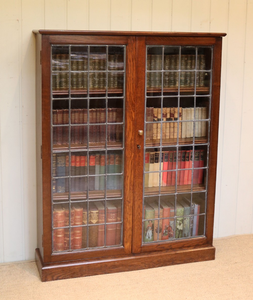 Oak Glazed Bookcase View III