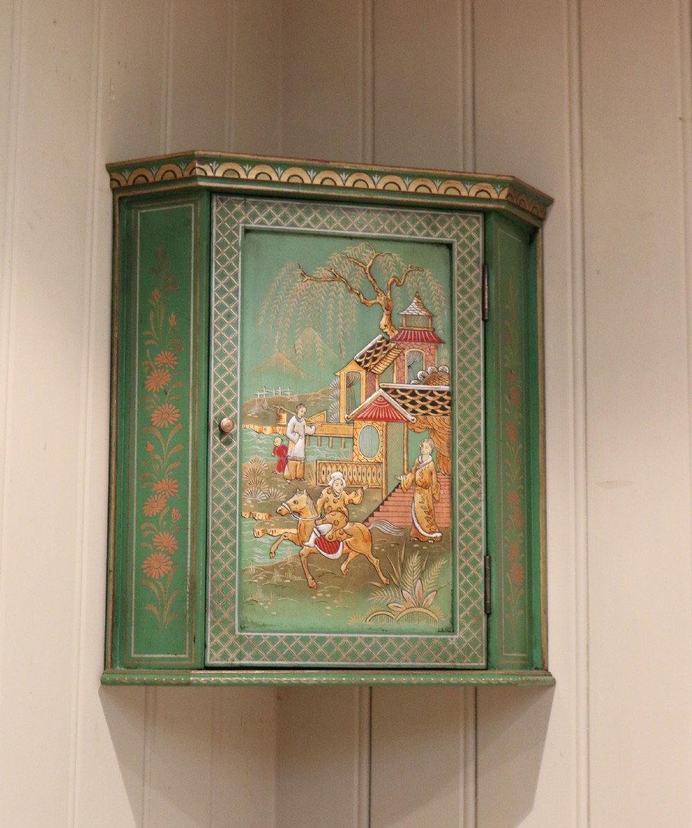 Chinoiserie Corner Wall Cabinet View II
