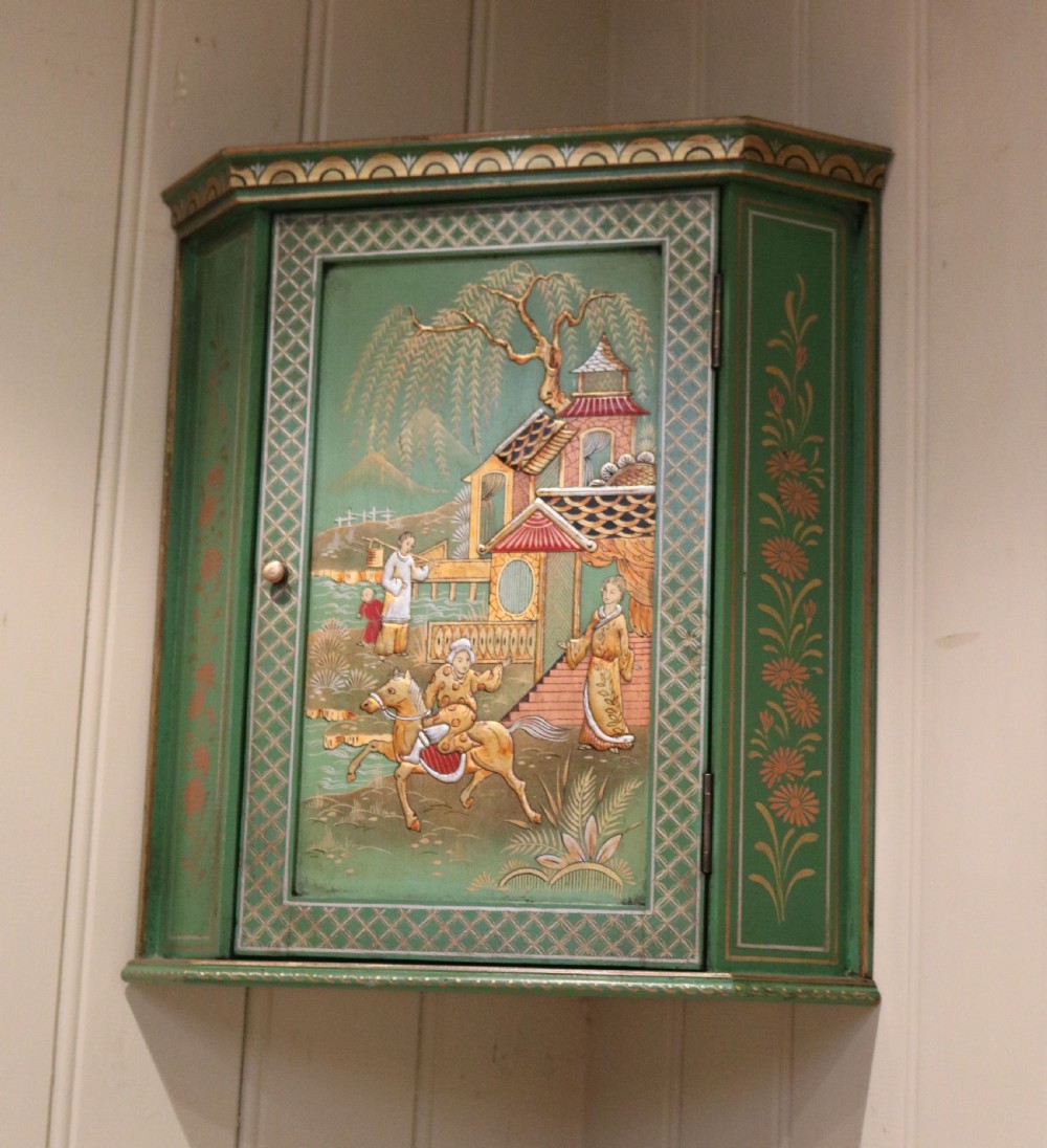 Chinoiserie Corner Wall Cabinet View III