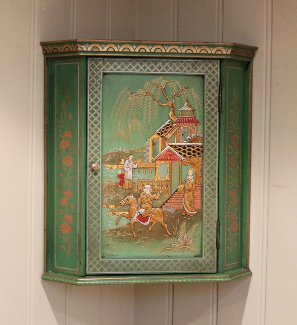 Chinoiserie Corner Wall Cabinet View IV