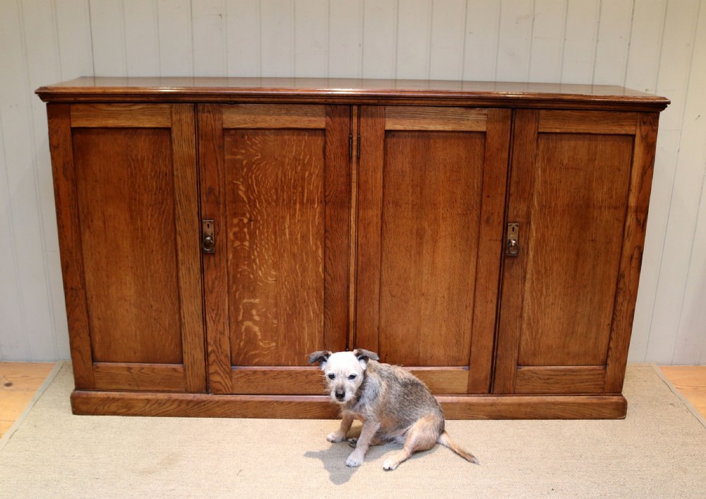 Substantial Oak Four Door Sideboard View V
